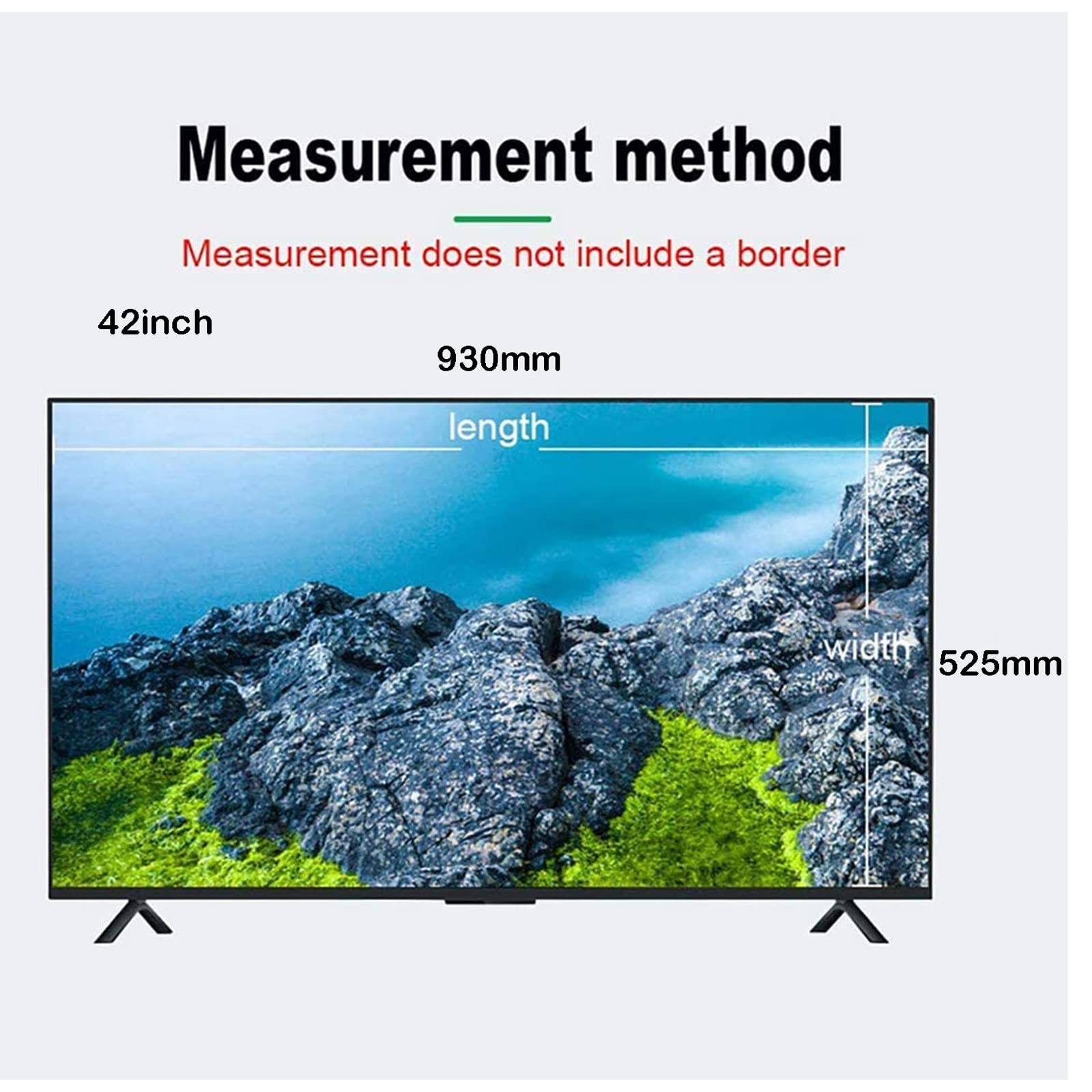 Protector De Pantalla De TV Antirreflejo 40-43 Pulgadas, para LCD Led, Luz Antiazul, Protección contra La Radiación, para Televisor LCD, Led y Plasma HDTV,Matte-42inch(930x525mm)