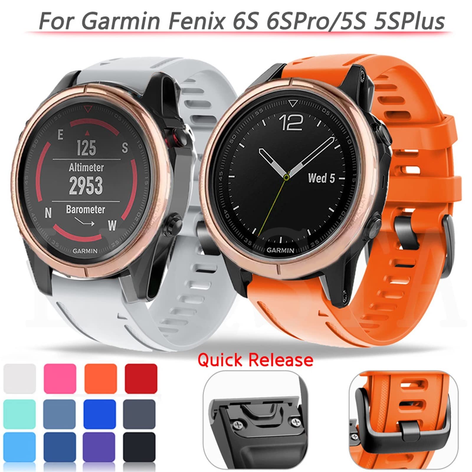 nowy inteligentny zegarek silikonowy pasek zamienny do Fenix ​​6 6S 6X Pro 5 5X 5S Plus opaska na nadgarstek akcesoria opaska 20mm Fenix ​​5S 6S