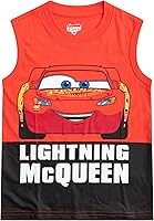 Vista 2 de Disney Cars Lightning McQueen - Camisetas sin mangas para niños pequeños y pequeños (2 unidades)