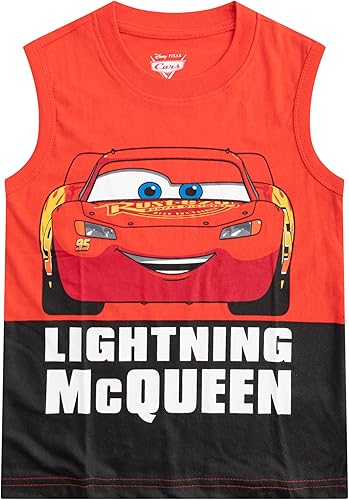 Miniatura 2 de Disney Cars Lightning McQueen - Camisetas sin mangas para niños pequeños y pequeños (2 unidades)