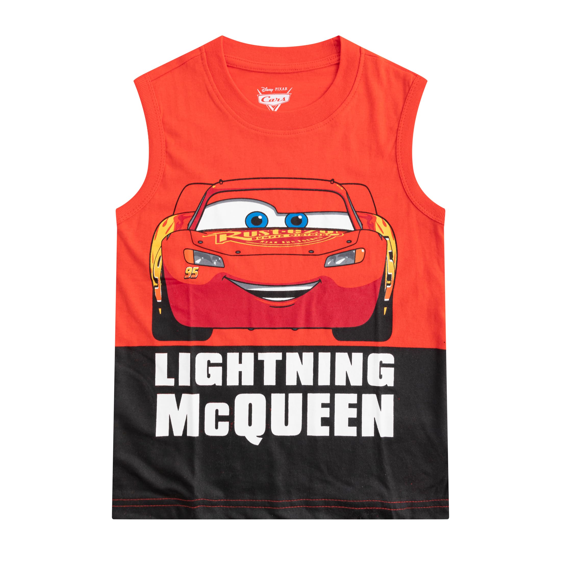 Disney Cars - Juego de 2 camisetas sin mangas para niños, camiseta interior para niños