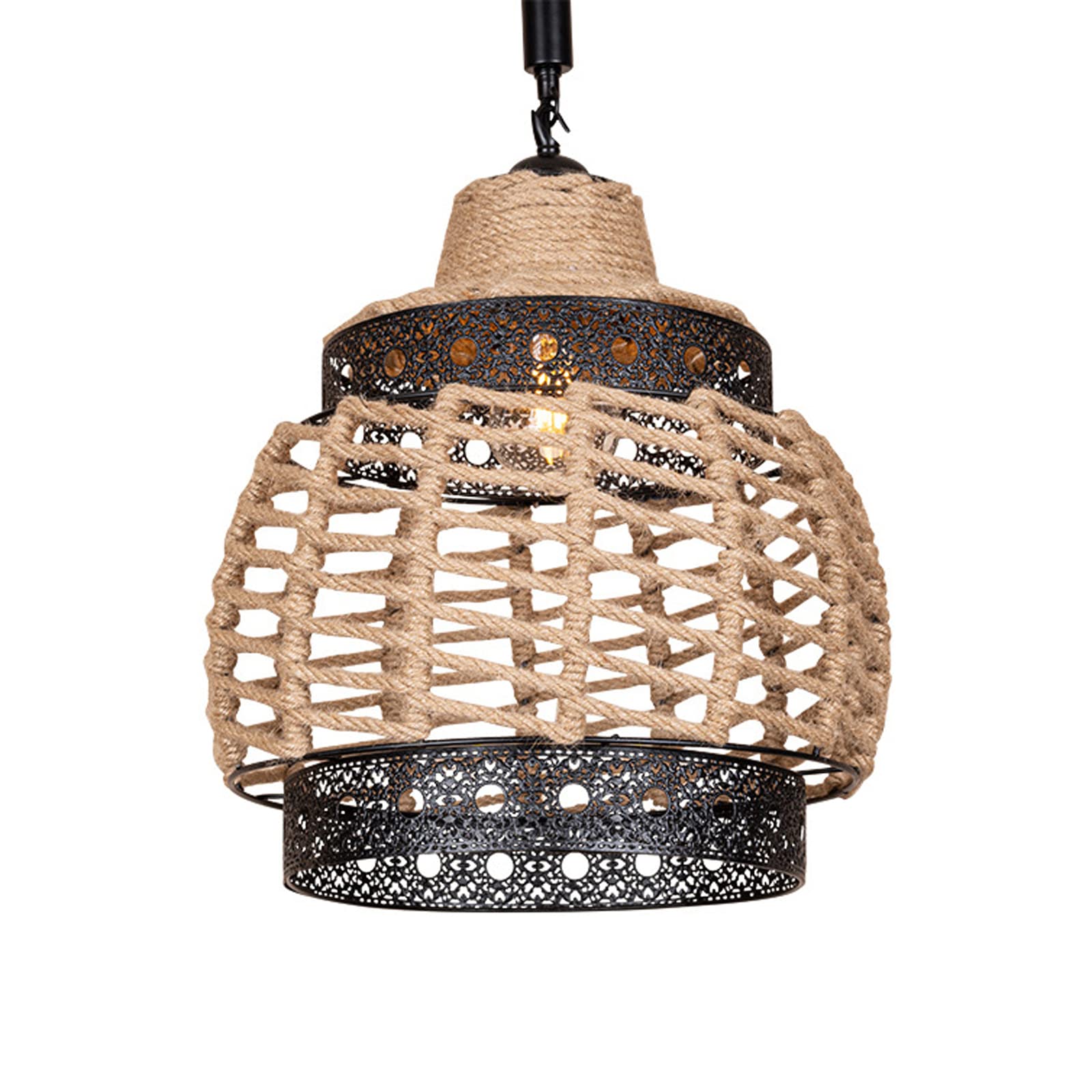 Lustre tressé en corde suspendu pour ambiance bar et restaurant