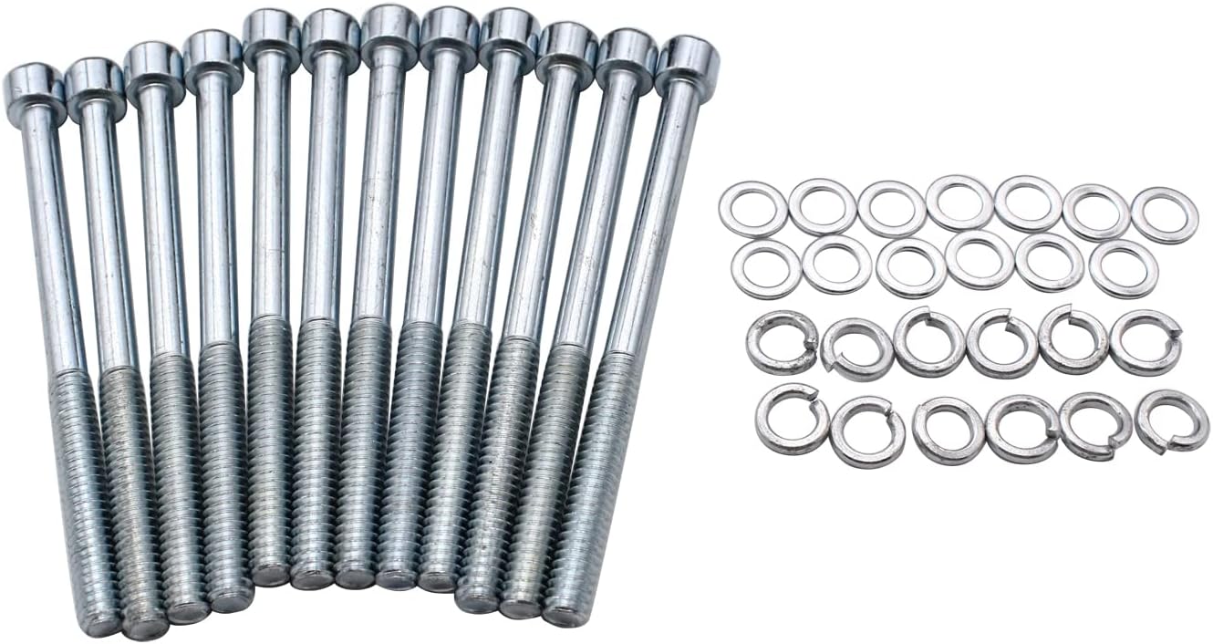 1 SET SHLPDFM Valve Covers Black Fabricated Aluminum Tall Valve Covers Tall Bolts 1/4 Billet Rail Compatible with Small Block Ford SBF 289 302 351W V8 engines