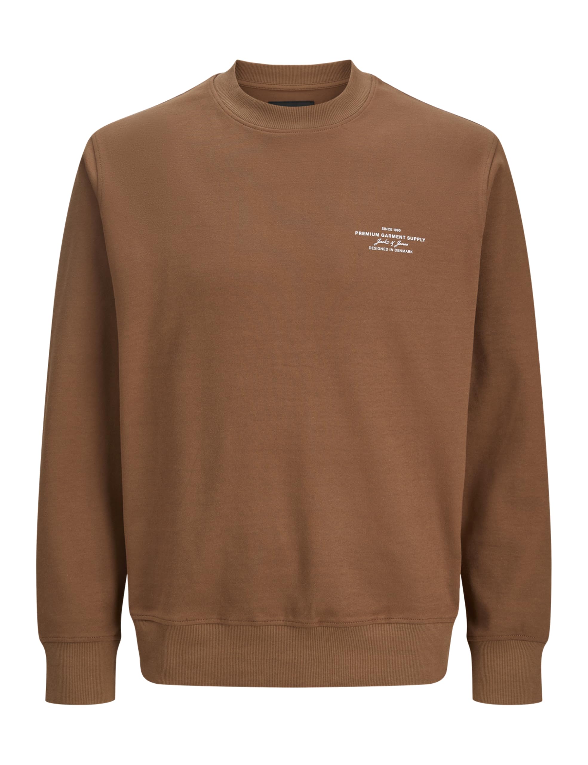 JACK & JONES Men's Jprblachad Branding Sweat Crew Neck Ln, Emperador, S
