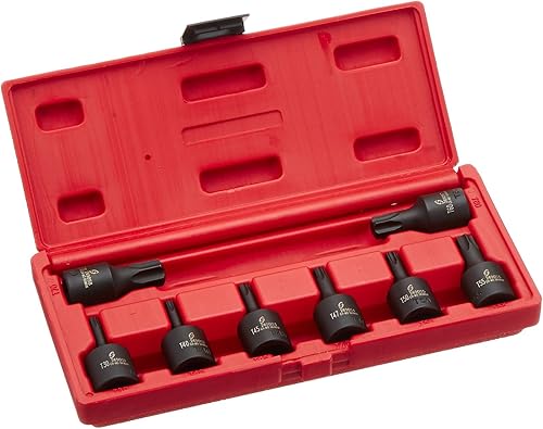 Sunex 2690S - Juego de llaves de vaso de impacto con estrella interna (8 piezas, 12 pulgada)