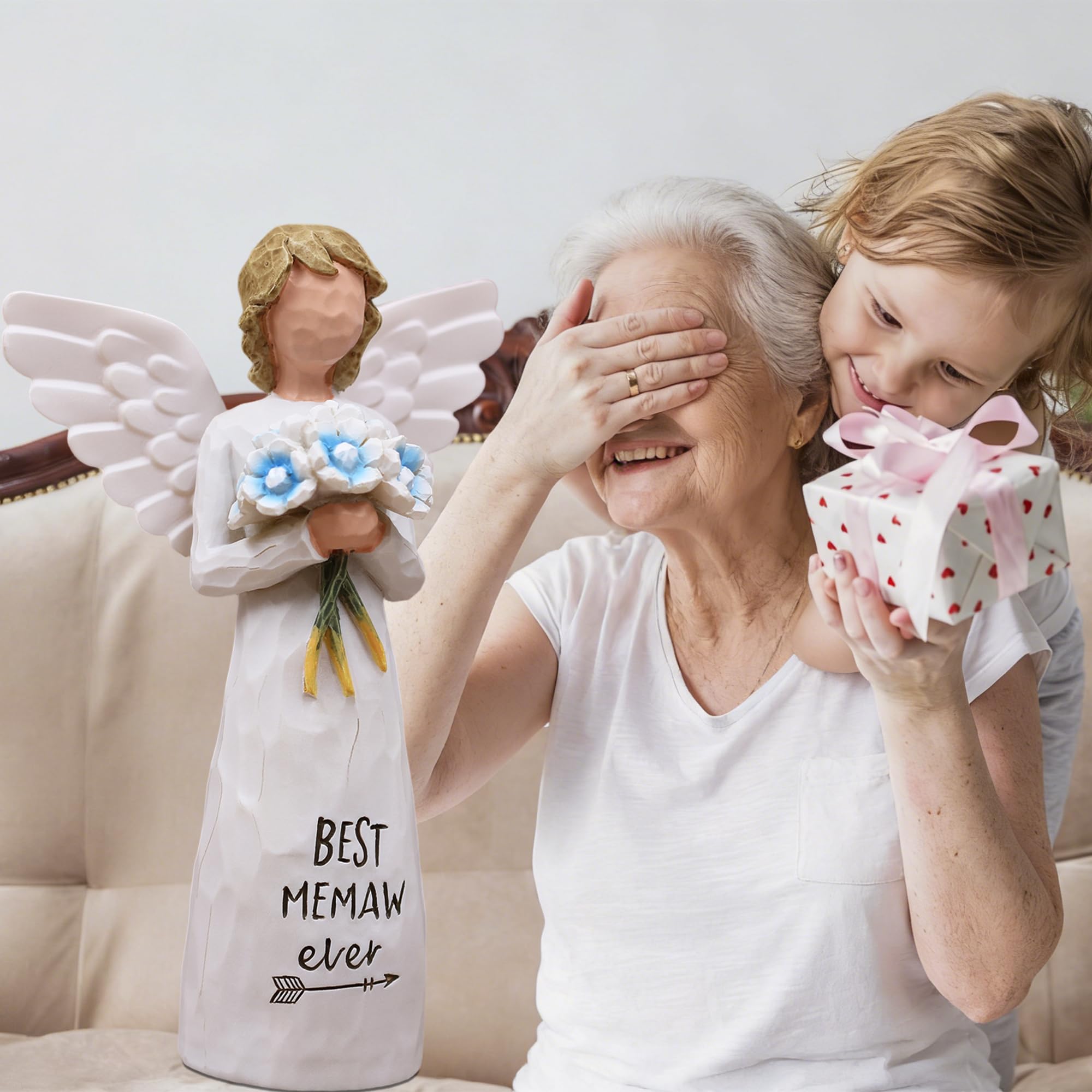 AUKEST Memaw Gifts for Grandma, Gifts for Memaw Birthday Christmas, Sculpted Hand-Painted Figure