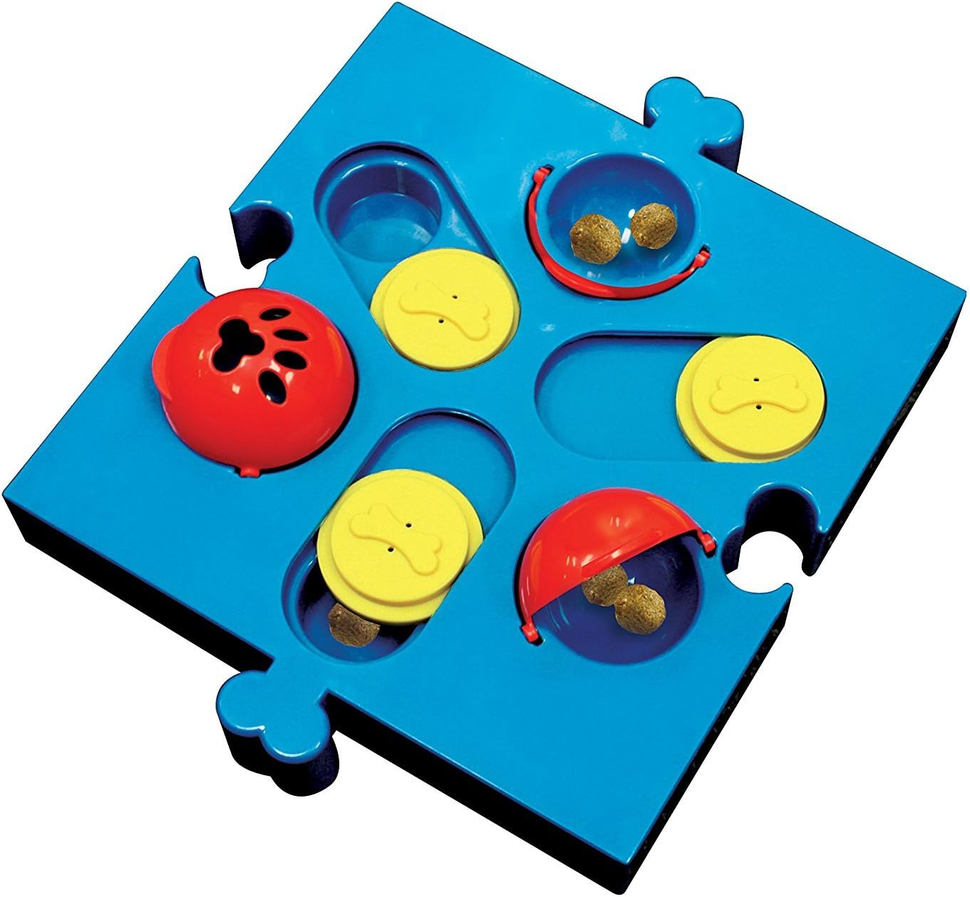 SPOT by Ethical Products Interactive Seek-A-Treat Flip 'N' Slide Dog Toy Puzzle | Dog Reward Toy Connector Puzzle Improves Your Dog's IQ | Specially Designed for Training Treats (Pack of 2)
