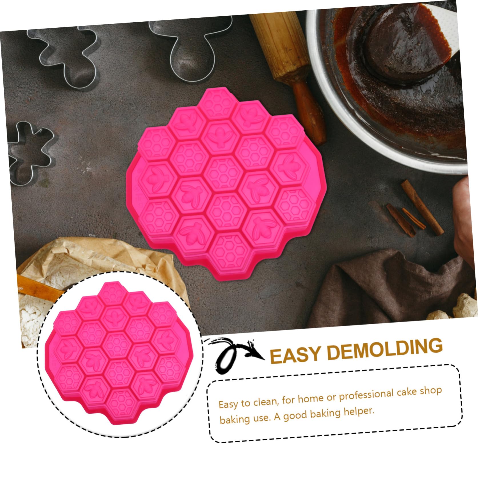 COHEALI 3pezzi Stampo Per Torte Forma Di Favo Silicone Strumento Creativo Per Cottura Non Appiccicoso Per Dolci Fatti Casa e Regali Per Amanti Della