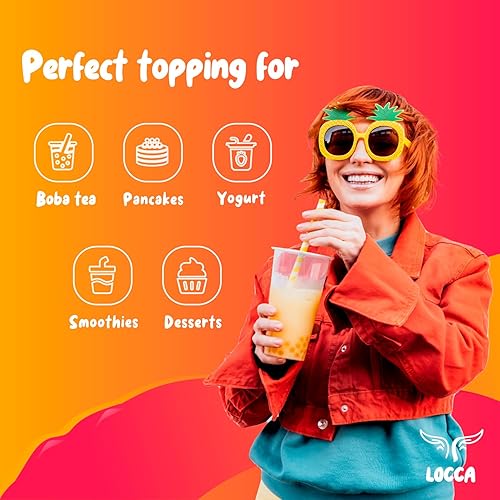 Miniatura 9 de Lychee Popping Boba Perlas Boba Popping de alta calidad con jugo de fruta real perlas de Boba reventando burbujas perlas de tapioca instantáneas