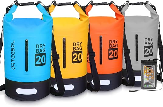 Waterproof Dry Bag 5L 10L 20L 30L Waterproof Bag with Long Adjustable Handle for Kayaking Boat Excursion Canoe/Fishing/Rafting/Swimming/Snowboarding