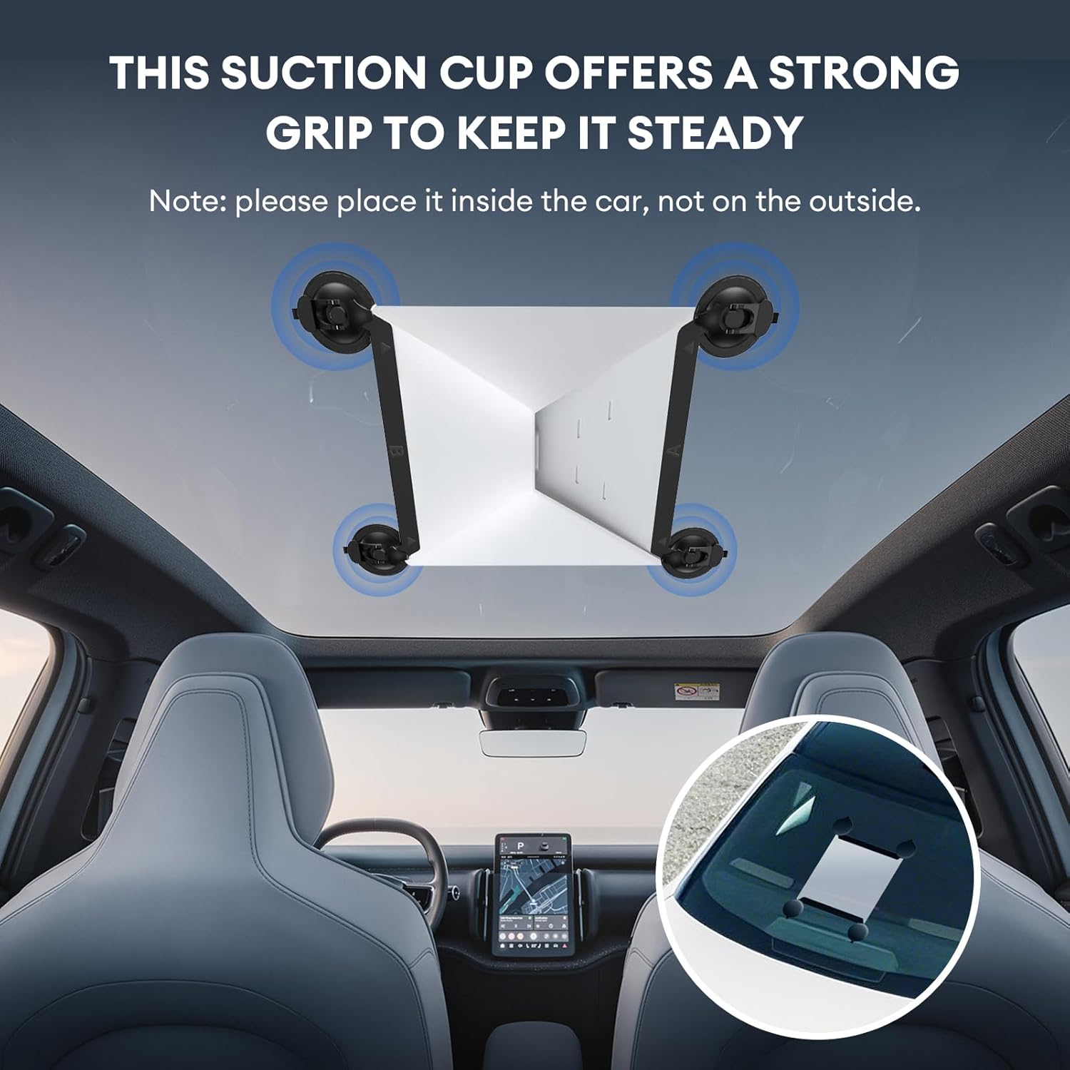 Starlink Mini Mount, Secure Mounting Kit for Car Windows & Sunroofs, Strong Suction Design Ensure Stable Satellite Signal for RVs