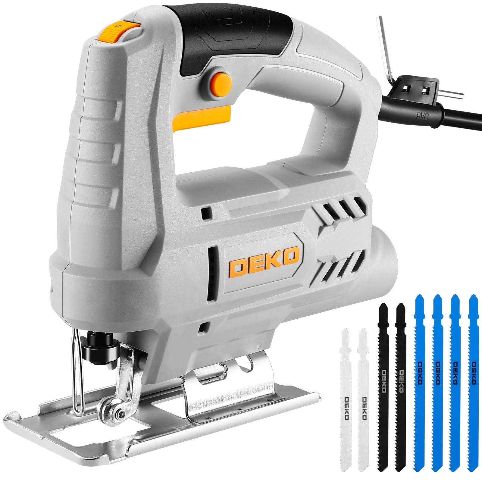 DEKOPRO Jig Saw - Corded Power Jigsaw with Blades -1