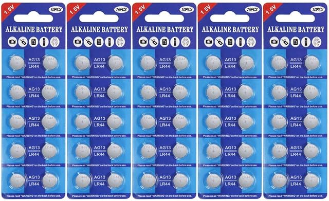XURILAI LR44 AG13 Alkaline 1.5V Button Coin Cell Batteries (50pcs)
