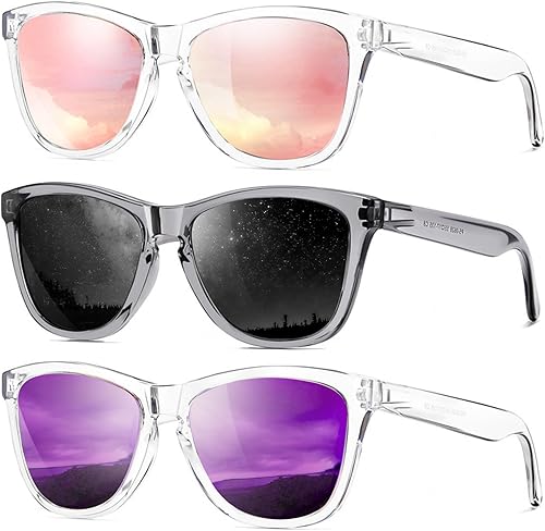 Gafas de sol polarizadas para hombre y mujer, lentes de espejo retro para conducir, pescar, protección UV400