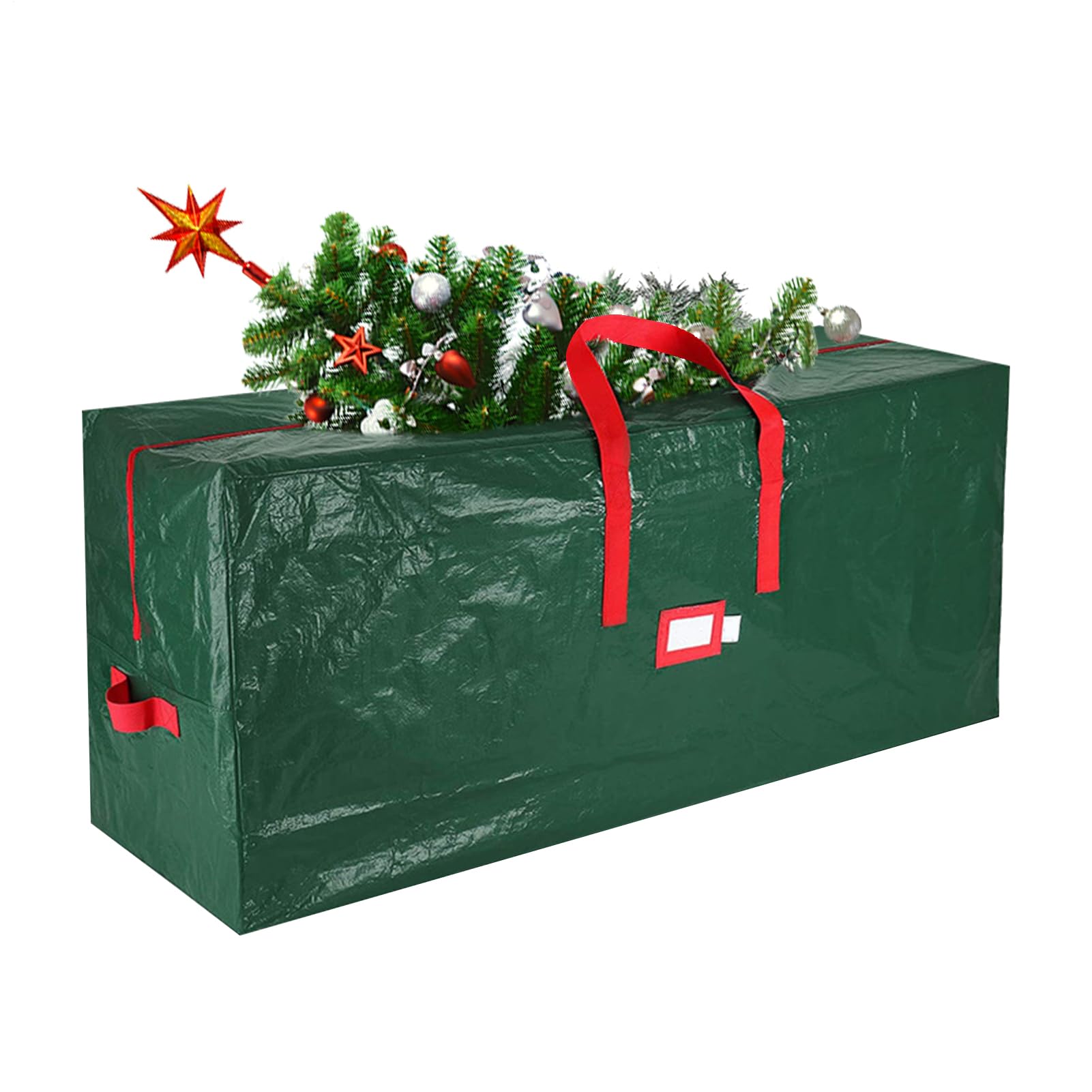 Lot de 2 sacs de rangement robustes pour sapin de Noël - Grand sac de | rangement pour arbres artificiels démontés jusqu'à 2,3 m - Poignées et fermeture éclair - Résistant aux déchirures -