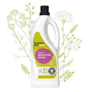 BubbleNut Wash Delicates Wash Liquid (1.8 Lits) Saree Shampoo, Silk Saree Washing, Woolen Winter Clothes, Undergarments Wash,Chiffon, Lingerie, Natural, Organic Detergent for Delicate Underwear