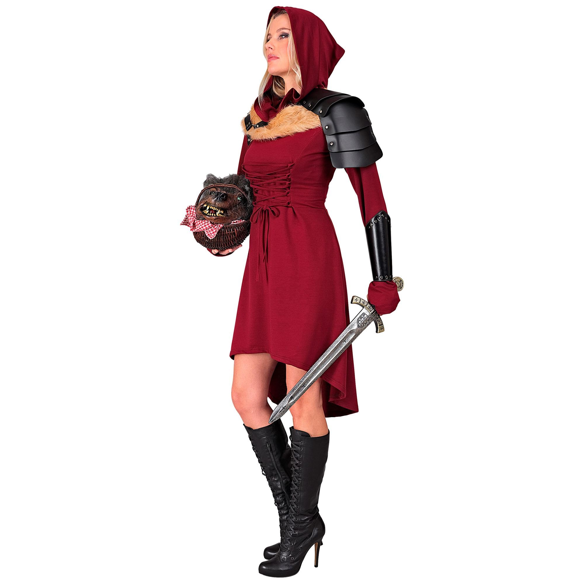 W WIDMANN Milano Party Fashion Women's Mittelalter/Gothic-Kleid Medieval Dress, red, L - Image 3