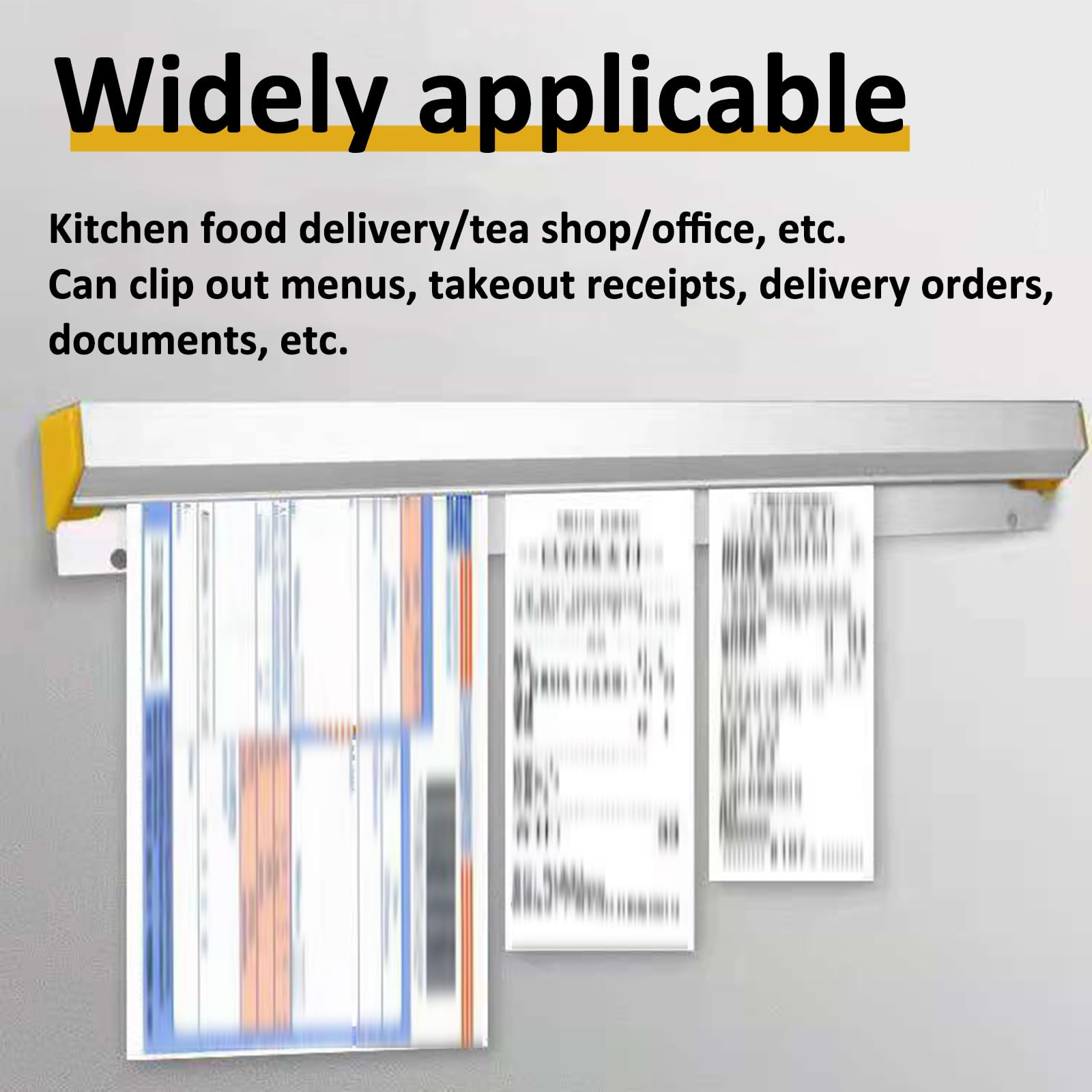 5pcs Porta scontrini in Alluminio da 11,8-39,3 Pollici per Ristorante, espositore Scorrevole per scontrini, espositore Scorrevole per ricevute, per fatture (80cm)