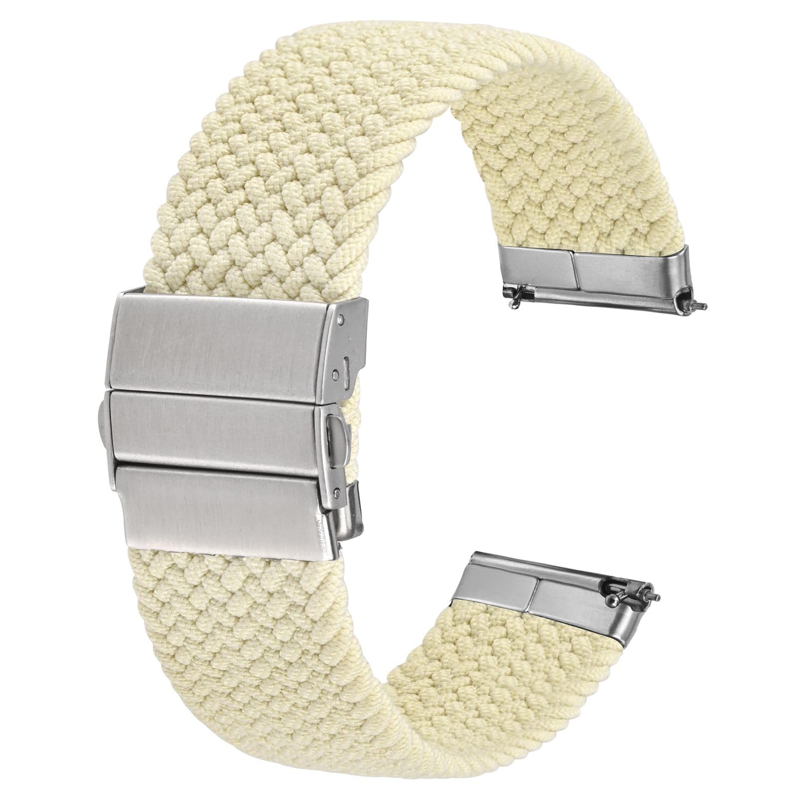 Anbeer Uhrenarmband aus Leder mit Schnellverschluss, echtes