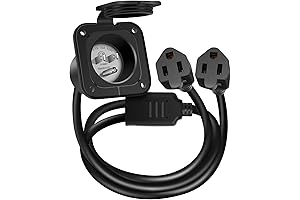 WELLUCK 15 Amp Power Inlet RV Extension Cord