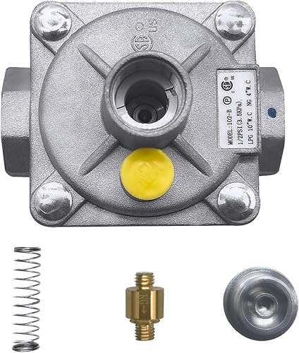 Miniatura 5 de Acesidn Regulador de presión de gas natural a LP de 12 pulgada para parrilla, se adapta a reguladores de gas LP NG, presión de entrada de 12 PSI,