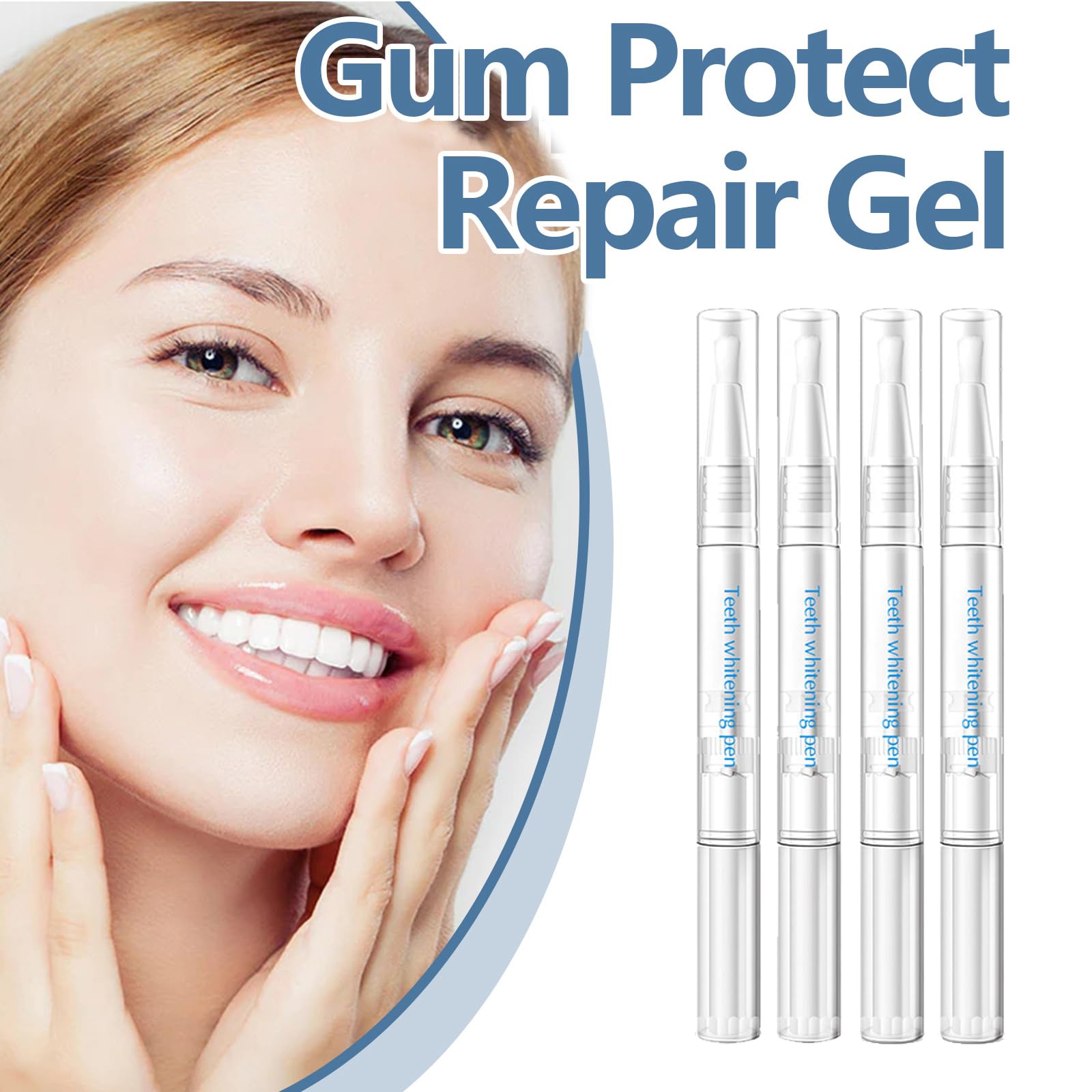 Gel per Sbiancare i Denti,Rimuove le Macchie Profonde,4PC,Kit Sbiancante Denti per Denti Bianchi e Brillanti,Immediato