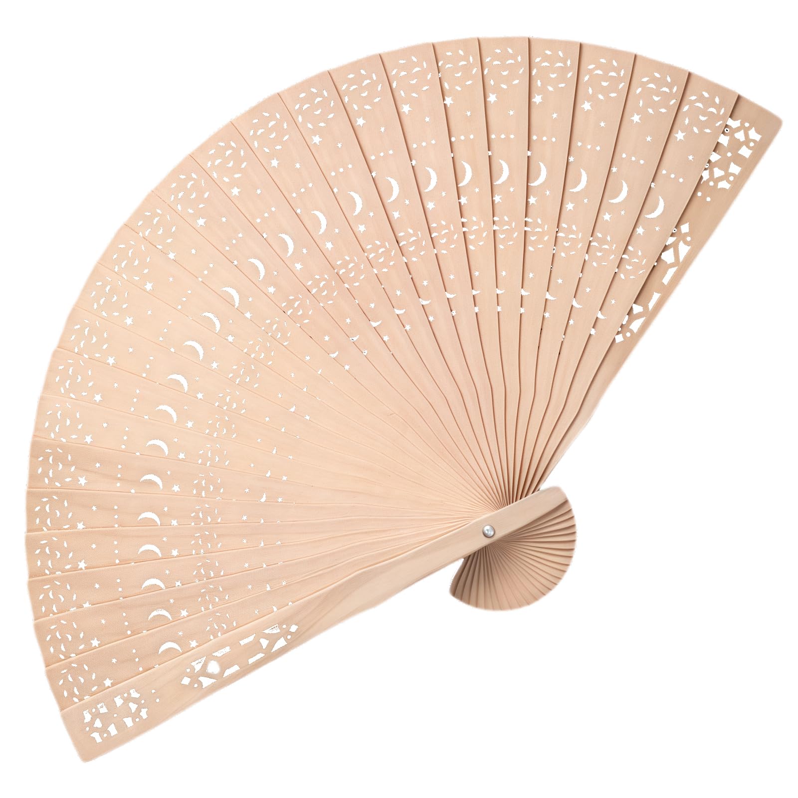 hogtnd Wooden Hand Fan Hollowed Carved Wood Decorative Fans Vintage Foldable Chinese Fan Photography Props for Women Decorative Foldable