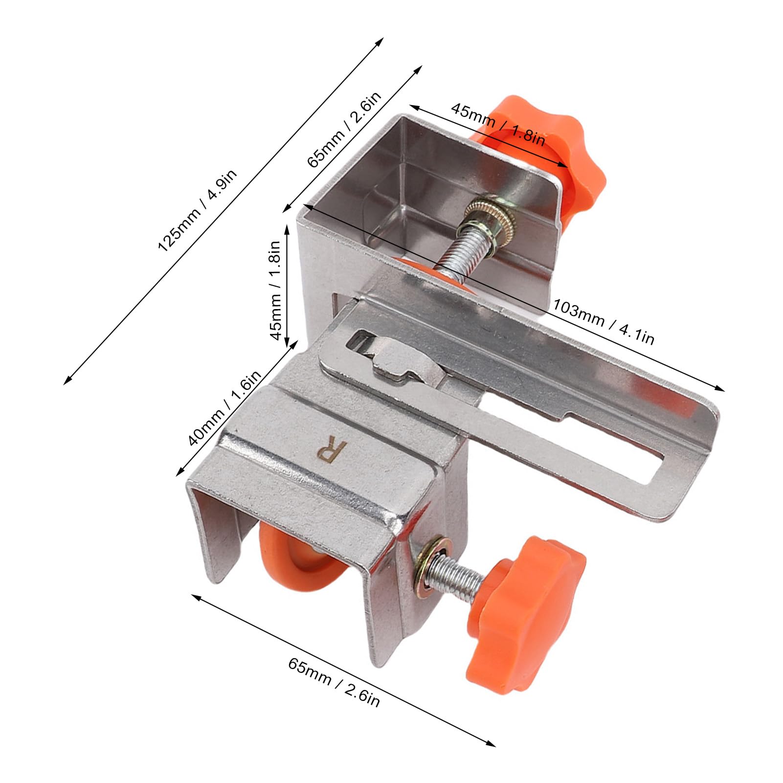 Abrazadera de Fijación para Panel de Cajón Grande, Accesorio de Montaje Ajustable de Acero Inoxidable para Instalaciones, para Carpinteros y Ebanistas