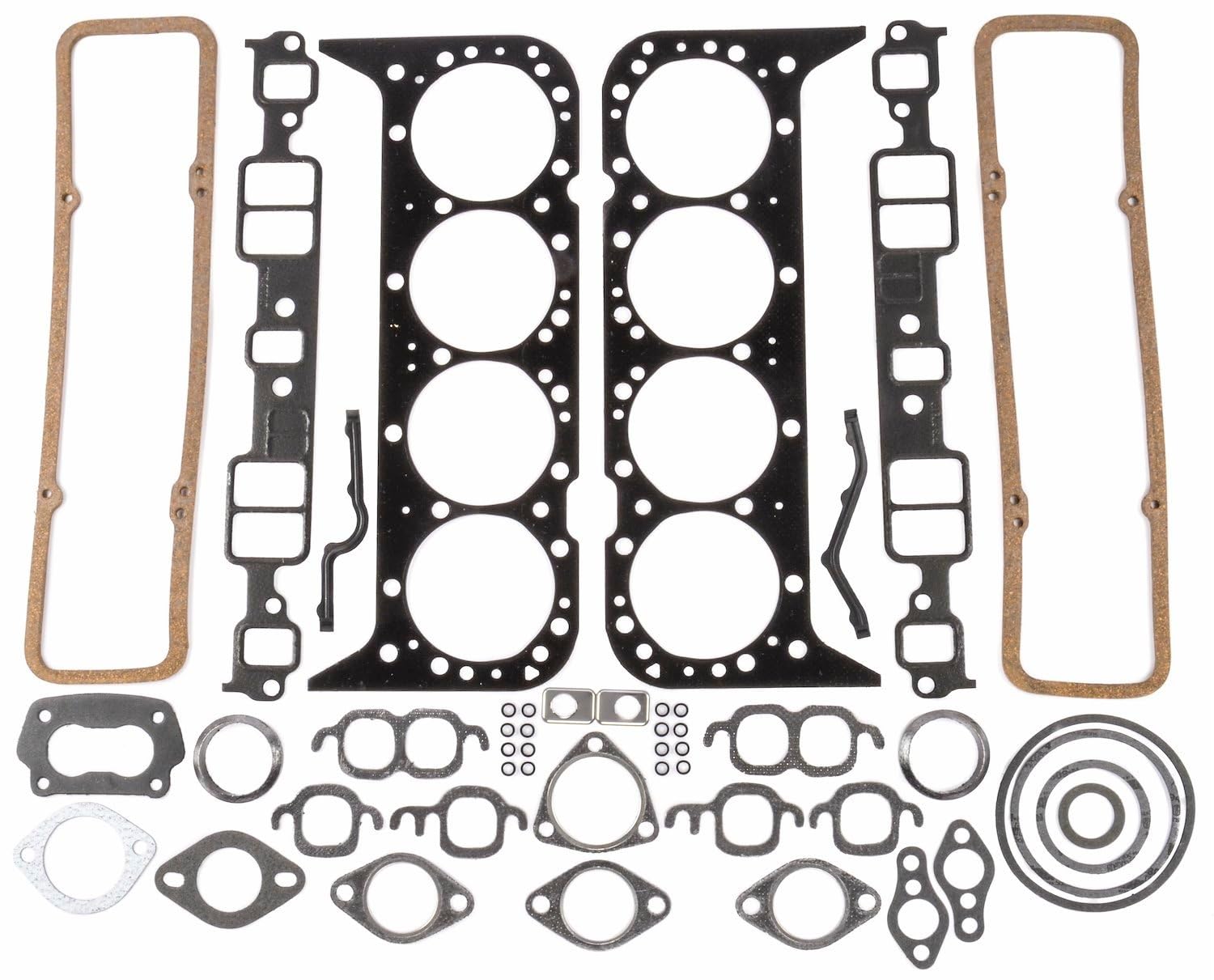 JEGS Head Gasket Set | for 1957-1980 Small Block Chevy V8 Engines | Includes Head Gaskets, Intake Gaskets, Valve Stem Seals, and Valve Cover Gaskets
