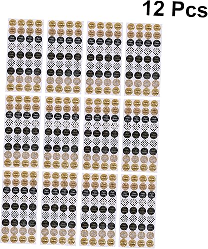 Miniatura 9 de STOBOK 36 Sheets Birthday Labels Stickers Birthday Round Sticker Envelopes Stickers Present Labels Kraft Paper Sticker Sealing Labels Birthday Candy