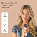 pTron Newly Launched Fusion Bliss 16W Bluetooth Speaker with Wireless Karaoke Mic, 6H Playtime, Vibrant RGB Lights, Voice Effects,Multi-Play Modes BT5.3/TF Card & Type-C Charging Port (Light Cream) gallery image