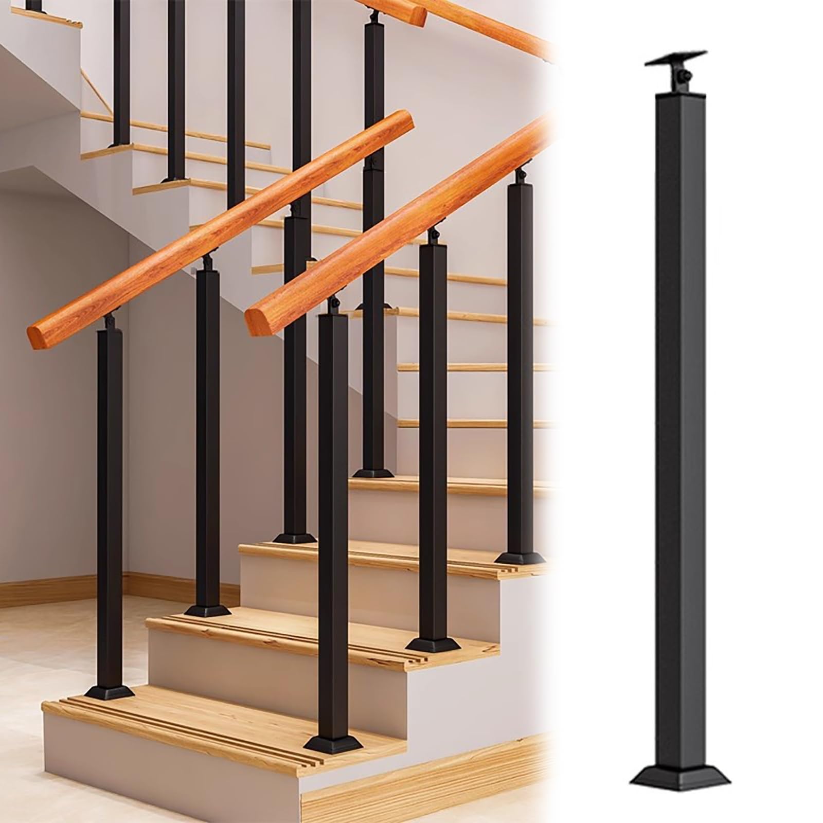 Balustres de terrasse rotatifs à 270° et orientables pour pose sur escalier extérieur