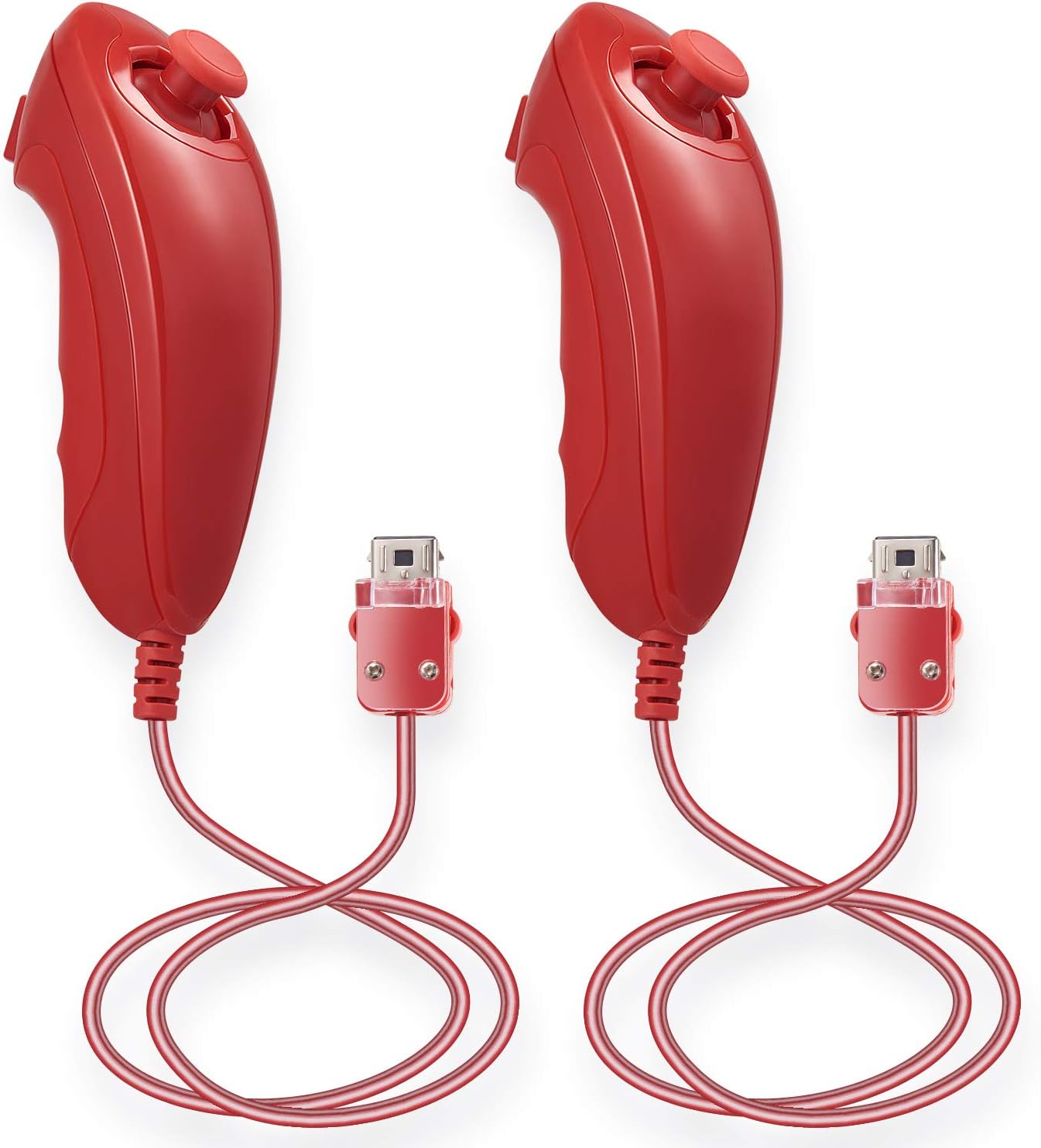 Wii Nunchuck Controller, MODESLAB 2 Pack Nunchuk Controllers Replacement Remote Joystick Gamepad Controller Compatible with Wii Wii U Console(Black) : Video Games