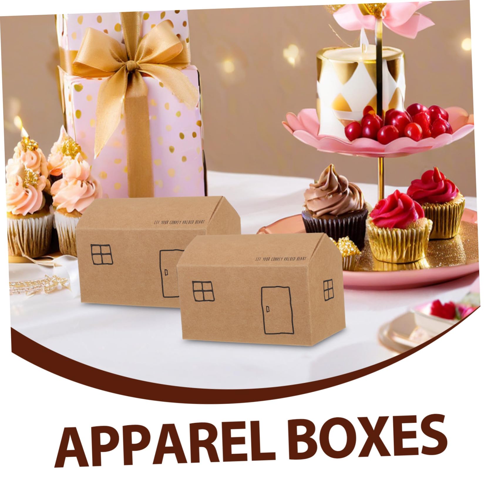 LIGIGWASH 50 Pièces Lot de Boîtes Pliables Forme de Maison Blanches Boîtes à Dragées Légères pour Bonbons Festifs pour Mariages et Noël