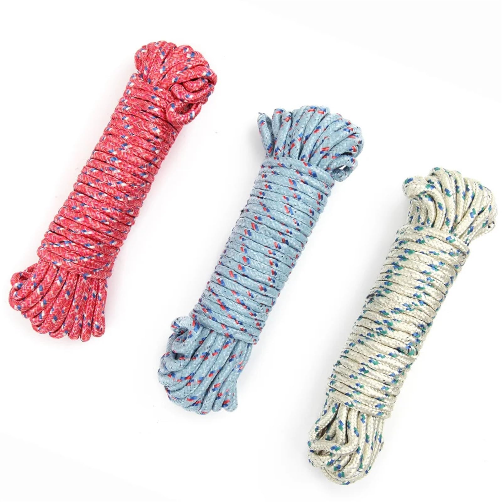 Outdoor Washing Line, Nylon Clothesline 10m Multicolor