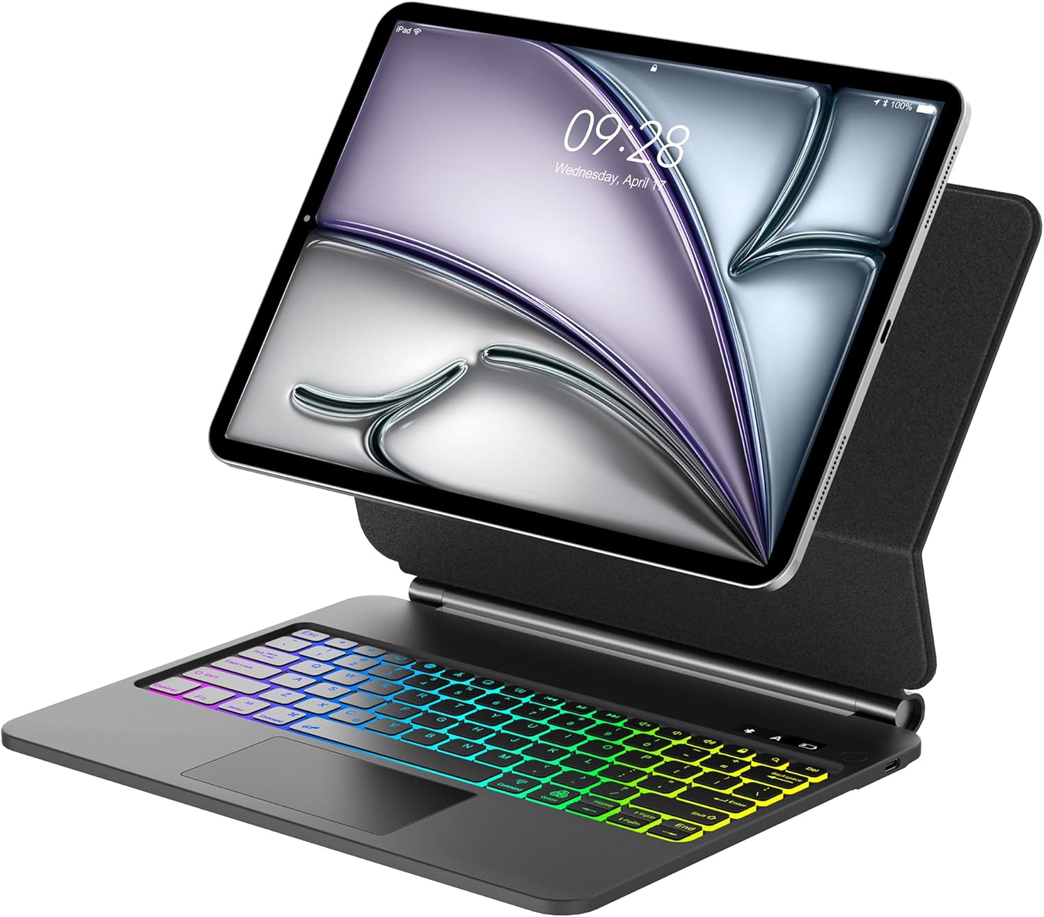 Magic Keyboard for iPad Pro 12.9 (6th, 5th, 4th, 3rd Gen) Case Keypad for iPad Air 13 (M4 2026/M3/M2),Touchpad Keyboard Folio with Backlit for Pro12.9 2018-2022, Floating Cantilever Stand, Black