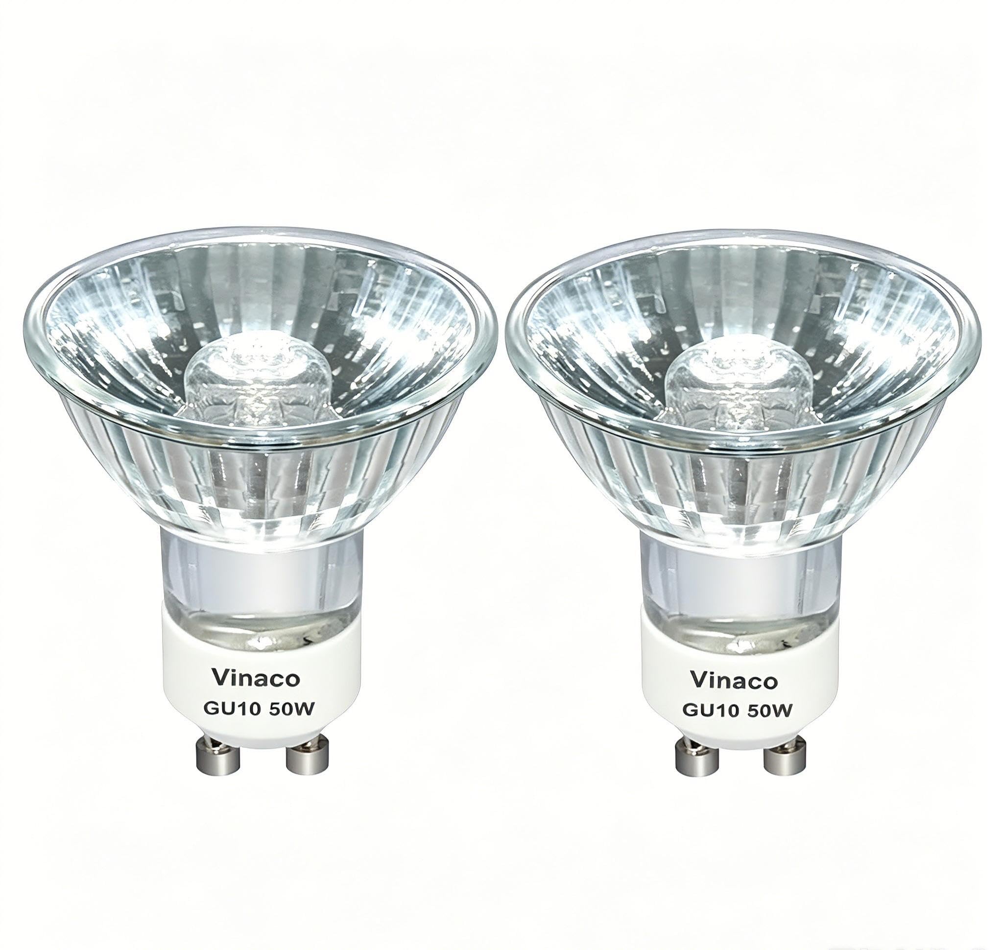 Vinaco GU10+C 120V 50W Halogen Bulbs, 2Pack MR16 Dimmable for Candle Warmer