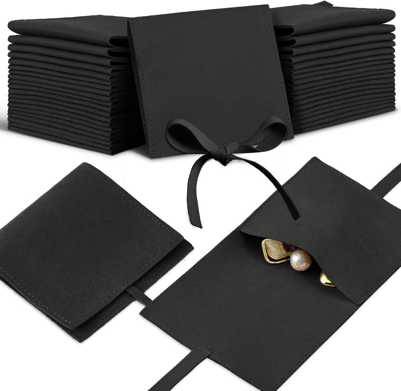 Trendlooks 4 Pack Small Bow Jewelry Pouch Premium