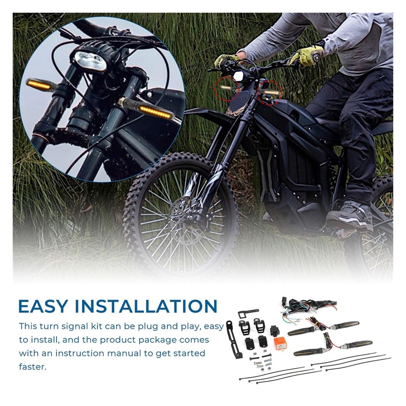 Kit De Luces De Giro LED para Talaria Sting MX4 R, Delanteras Y Traseras, Homologadas para Circular En La Calle, Accesorios para Motocicleta Luces indicadoras Motocicleta