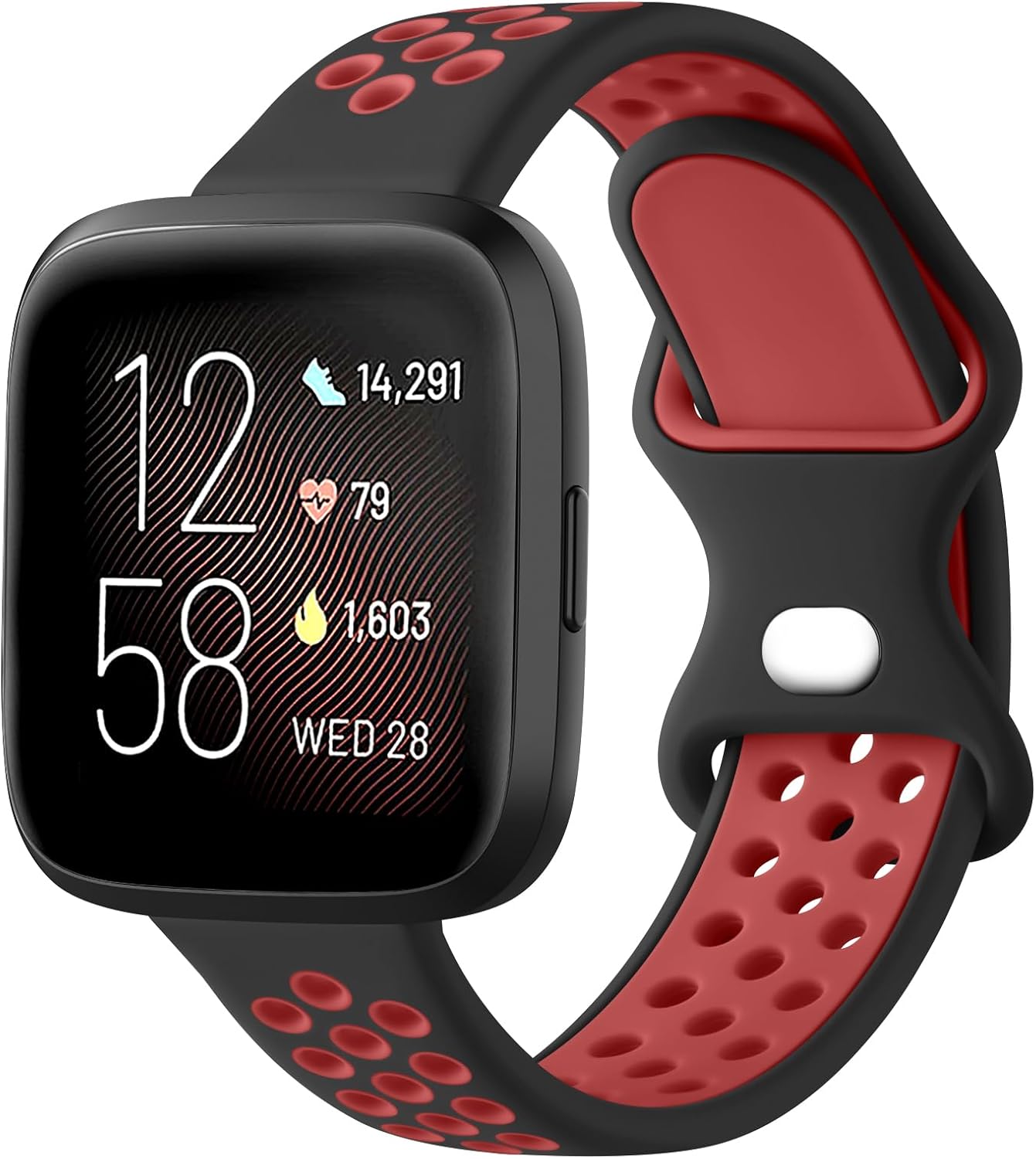 Vanjua Breathable Band for Fitbit Versa 2 Bands Women Men, Soft Silicone Replacement Wristbands Sport Strap Compatible with Fitbit Versa 2 / Fitbit Versa/Versa Lite/Versa SE Smartwatch Accessories