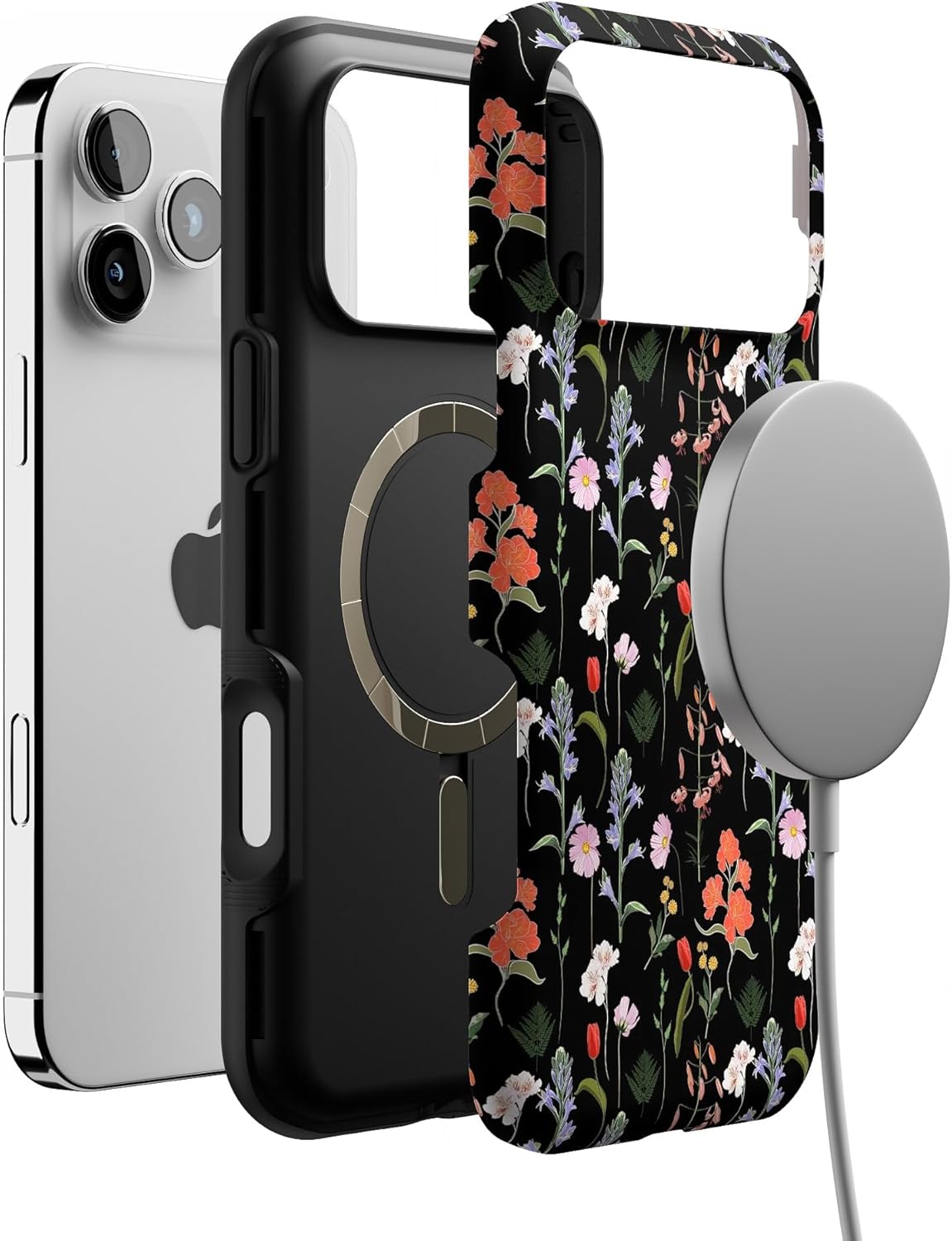 Casely iPhone 17 Pro Max Case | Secret Garden | Mixed Floral | Bold Protective Design | Compatible with MagSafe