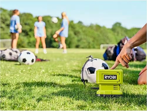 Miniatura 8 de Buho Ryobi - Paquete de accesorios para inflador inalámbrico de alta presión de 18 voltios, batería de 2.0 Ah, cargador de 18 V, bolsa de