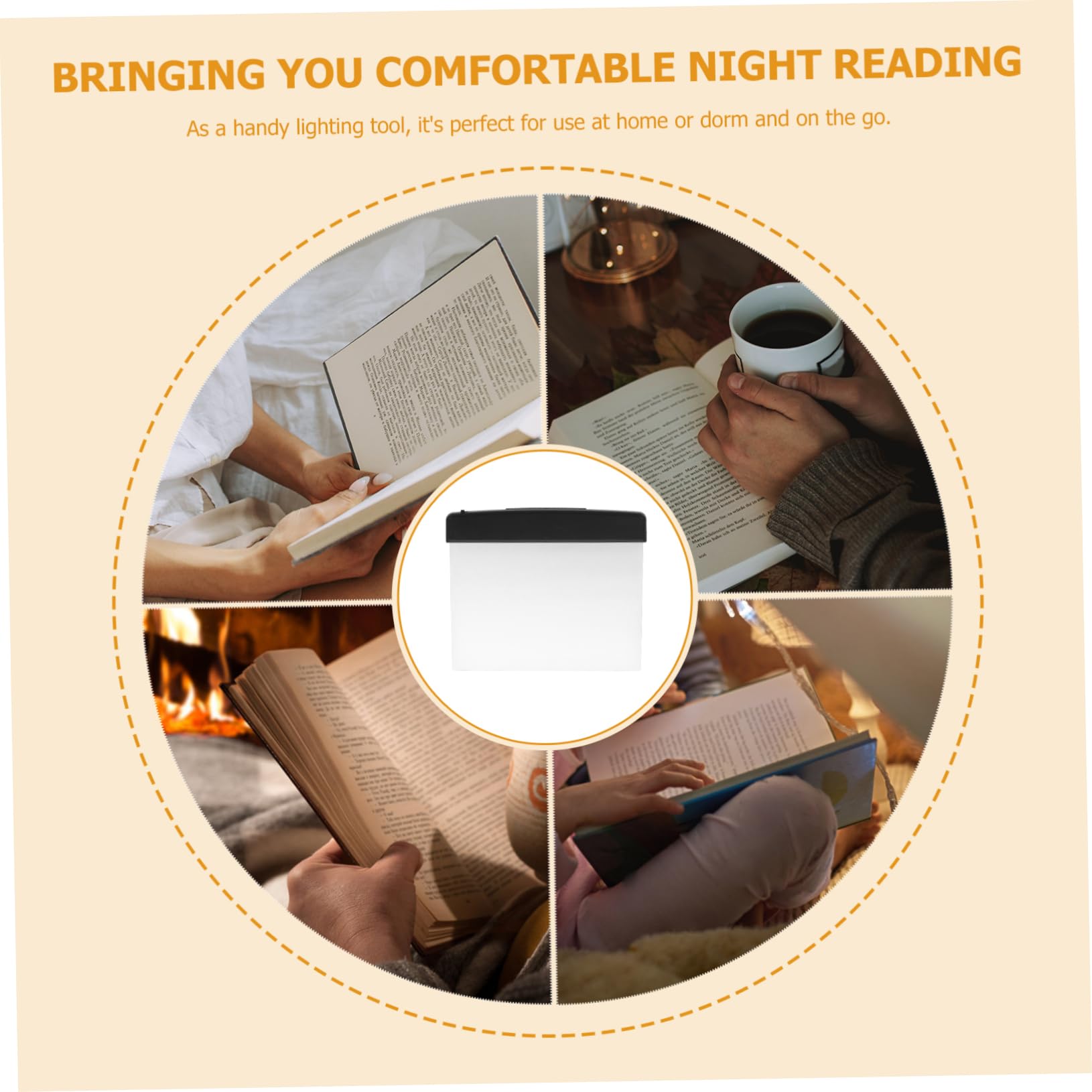 Uonlytech Panel Reading Led Book Lamp for Comfortable Night Reading Lightweight Design for Easy Carrying in Bed Study Outdoor Use