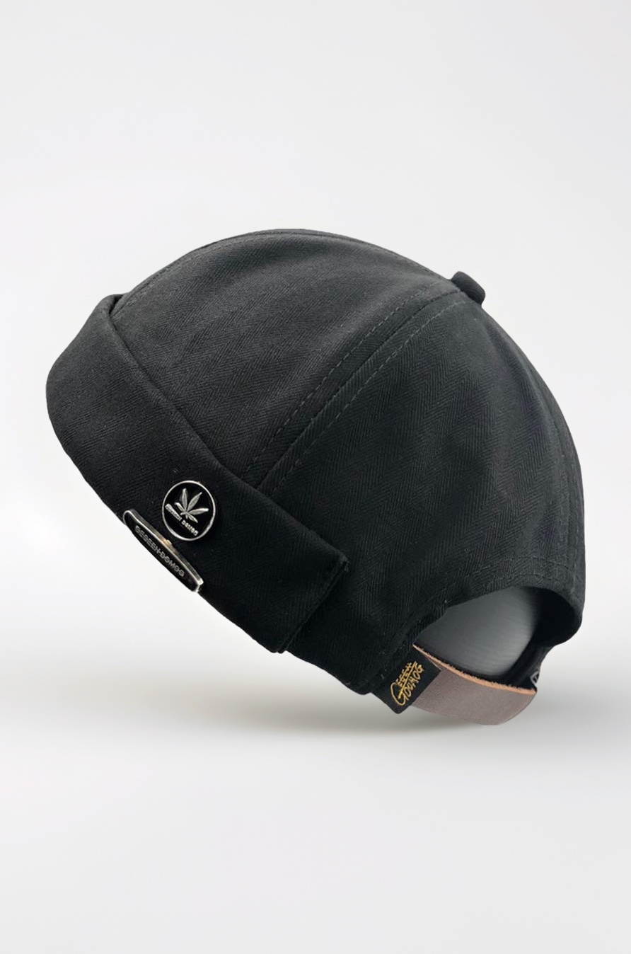 Men Hats Docker Cap Hats Beanie Sailor Cap Worker Hat Rolled Cuff Retro Brimless Hat with Adjustable