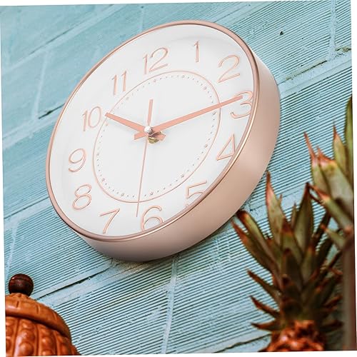 Miniatura 5 de IMIKEYA Reloj de pared digital de cuarzo, reloj de pared con pilas para decoración del hogar, baño, decoración de puerta, decoración de oficina,