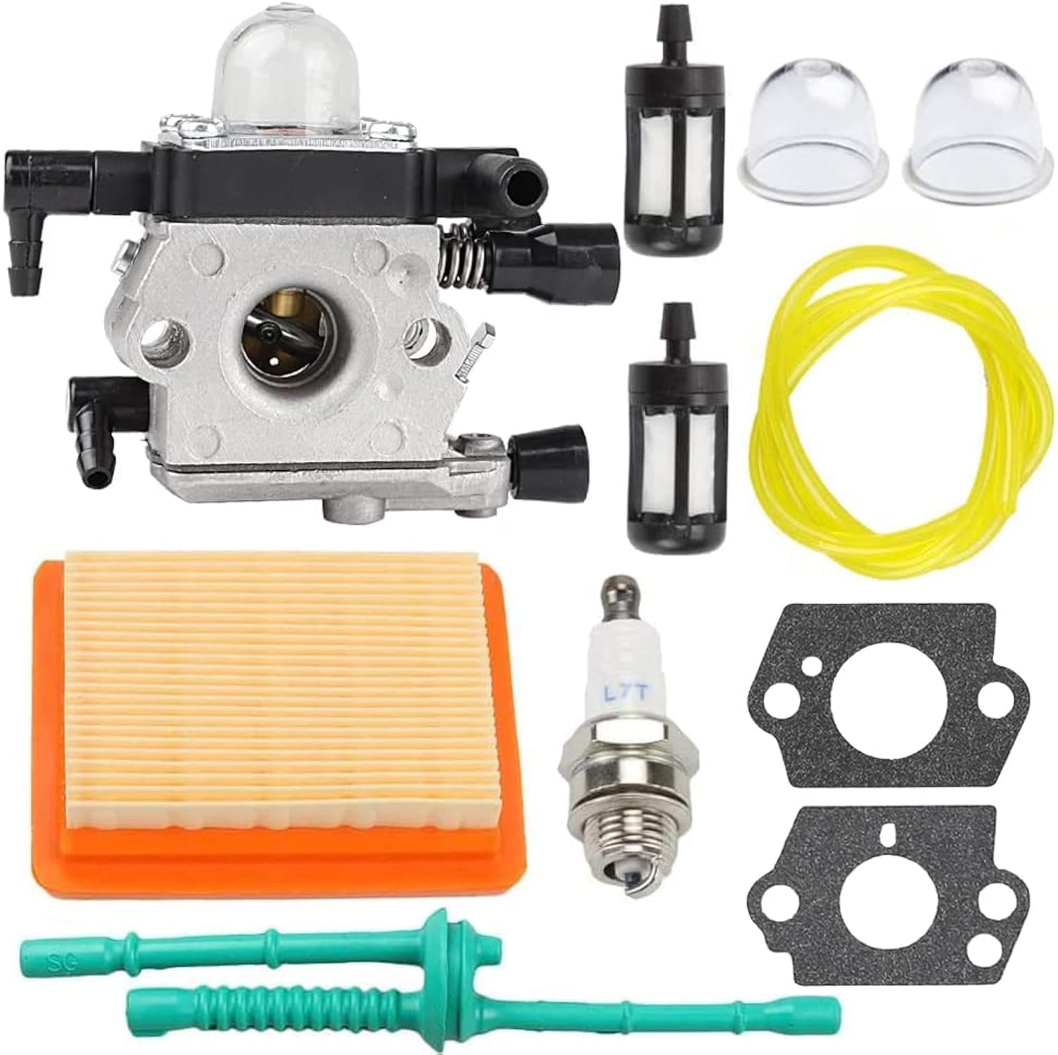 Carburador para Stihl MM55 MM55C Cultivadora 4601-120-0600 Sustituye Zama C1Q-S202A Carburador con Filtro de Aire Línea de Combustible Kit de Puesta a Punto