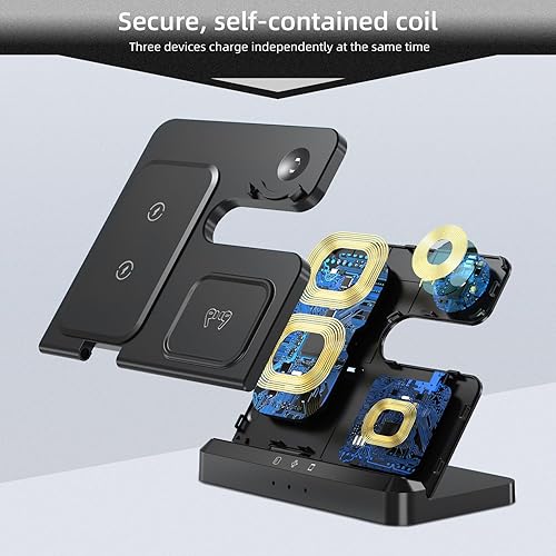 Miniatura 5 de Cargador inalámbrico para Samsung, estación de carga inalámbrica rápida 3 en 1 para Samsung Galaxy S24 S23 Ultra S23 S22 Z Fold54 Z Flip54, cargador