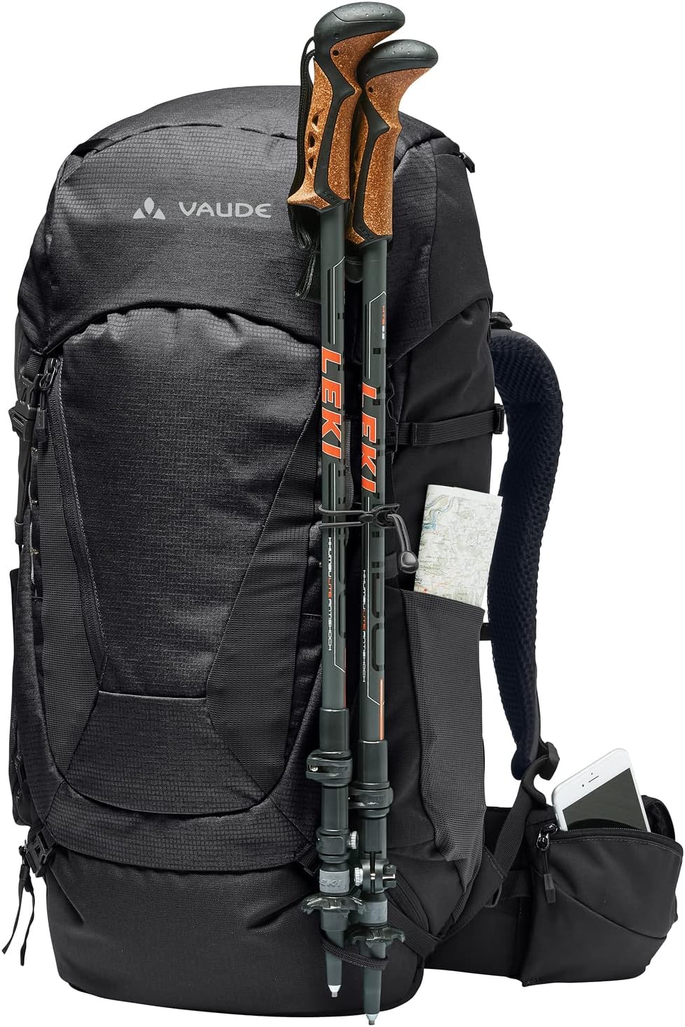VAUDE Asymmetric 42+8 Trekking Backpack - Black