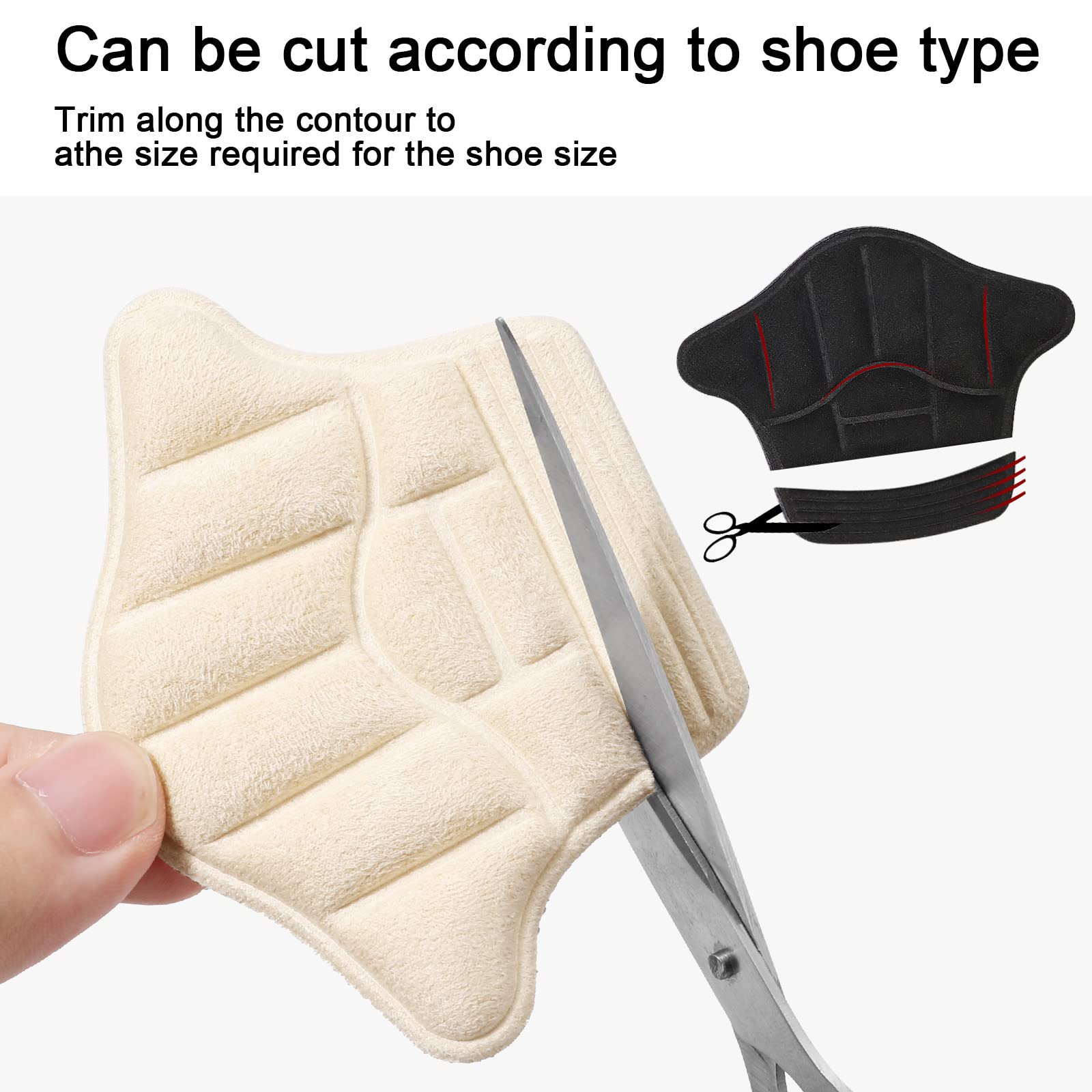 4 Paia Di Cuscinetti Per Tallone Autoadesivi - Antiscivolo E Antivescica Per Scarpe Da Uomo E Donna (Pelle + Nero + Grigio)