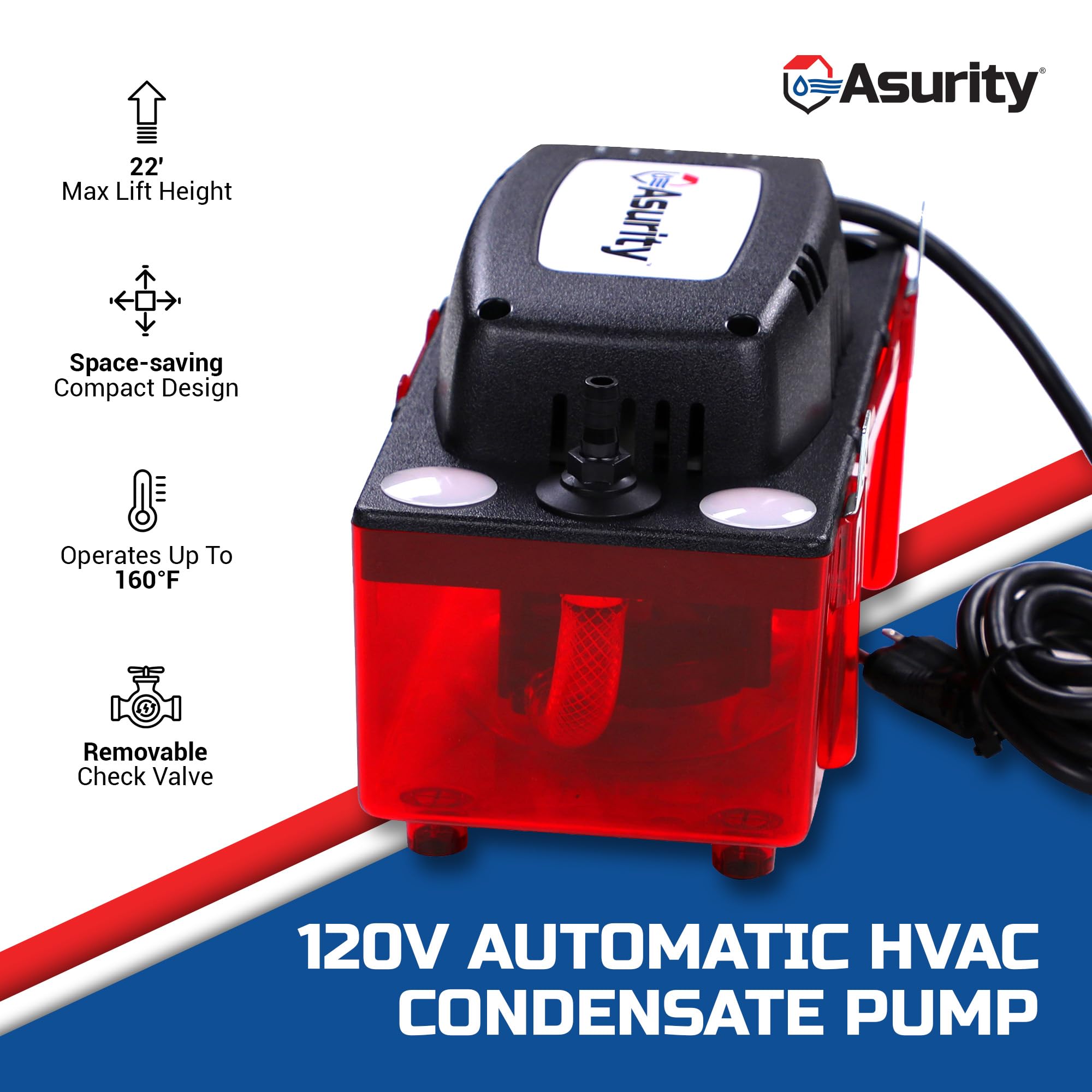 Asurity ULTRACP-22 Condensate Pump - 22' Lift -2 Asurity ULTRACP-22 Condensate Pump - 22' Lift -2